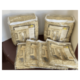 NEW COPELAND CURTAINS "IVORY" - 2 SETS OF 2 CURTAIN PANELS 48X84 W/ 2 TIE BACKS & 4 MATCHING VALANCES 86X15