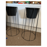 2 METAL PLANT STANDS 22" TALL