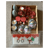 BOX OF CHRISTMAS CANDLES & MORE