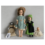 2 VINTAGE STORYBOOK MINIATURE DOLLS & MORE