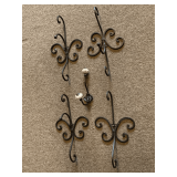 5 PIECES OF METAL WALL ART