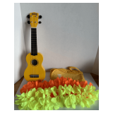MAHALO UKULELE & 2 FLOWER LEIS