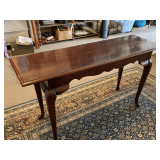 NICE MAHOGANY SOFA/ACCENT TABLE 52" LONG X 16" WIDE X 28" TALL