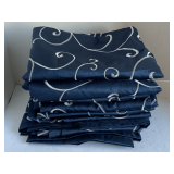 EIGHT 27 1/2" X 84 NAVY DECORATIVE CURTAINS