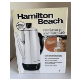 NEW HAMILTON BEACH 12 CUP ELECTRIC PERCOLATOR IN BOX