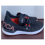 NAUTICA SLIP ON SNEAKERS BLACK/RED YOUTH SIZE 4 (BARELY WORN)
