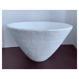 NEW WHITE TEXTURED RESIN 15" FLOWER POT
