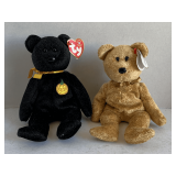 2 TY BEANIE BABIES - 2000 "HAUNT" & 2000 "CASHEW" W/ TAG ERROR