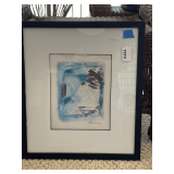 1993 ORIGINAL ABSTRACT PAINTING SIGNED BY ARTIST 15 1/4" X 17 1/4"