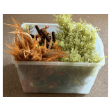 CRATE FULL OF REAL LIFE LIKE ARTIFICIAL FLOWERS (CRATE INCLUDED)