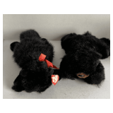 TY BEANIE BUDDY 1997 "LICORICE" & 1996 "BEAR" NO HANG TAG