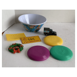 RICE KRISPIES CEREAL BOWL, 3 TONY THE TIGER MINI FRISBEE