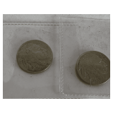 2 INDIAN HEAD BUFFALO NICKELS (1936D, 1937D)