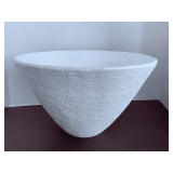 NEW WHITE TEXTURED RESIN 15" FLOWER POT