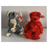 2 TY BEANIE BABIES 2001 "SIZZLE" & 1999 "EUCALYPTUS"