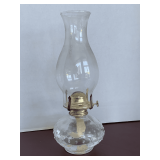 VINTAGE LAMP LIGHT FARMER CLEAR HOBNAIL GLASS KEROSENE OIL LAMP 13" TALL