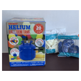 NEW SMALL HELIUM TANK WITH RIBBON & BALLOONS