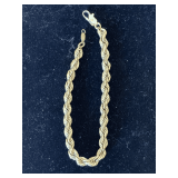 24K HGE GOLD ELECTROPLATED BRACELET 7"