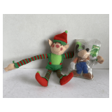 CHRISTMAS ELF 9" TALL & VINTAGE KELLOGG