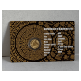 2025 AZTEC CALENDAR 50 CENT COIN 1/1000 TROY OUNCE OF .9999 GOLD