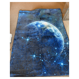 SHADES OF BLUE GALAXY STARRY SKY AREA RUG W/ NON SLIP BACKING 78X58