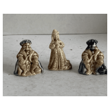 3 VINTAGE WADE RED ROSE TEA WHIMSIES FIGURINES
