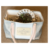 NICE LAUNDRY CANVAS TOTE W/ CONTENTS