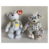 2 TY BEANIE BABIES - 2000 "CHEERY" W/ TAG ERROR & 2000 "TY2K" W/ TAG ERROR