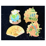 4 MACON CHERRY BLOSSOM PINS (2001, 2003, 2006, 2009)