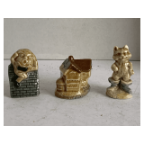 3 VINTAGE WADE RED ROSE TEA NURSERY FIGURINES