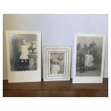 3 VINTAGE BLACK/WHITE CHILDRENS PHOTOS