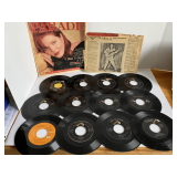 ASSORTMENT OF VINTAGE ELVIS PRESLEY 45 RECORDS & MORE