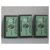 3 AMERICAN SUCCESS CARDS WITH 1/4 GRAIN .999 24K GOLD BARS ON EACH