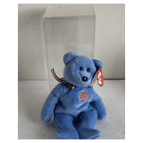 2001 TY BEANIE "AMERICA" BEAR IN CASE