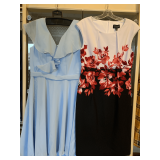 VNAIX BABY BLUE AFTER 5 DRESS SIZE 12 & FLORAL SHEATH SIZE 10
