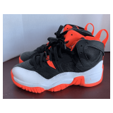 NIKE AIR JORDAN JUMPMAN TWO = TREY BLACK INFRARED BASKETBALL SHOES YOUTH SIZE 5 (BARELY WORN)