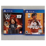 PS4 MADDEN 20 & PS4 W2K19