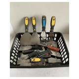 CRATE FULL OF PUTTY KNIVES & MORE (CRATE NOT INCLUDED)