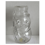 VINTAGE LIBBEY GLASS SNOWMAN CANDY DISH