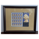 MARILYN MONROE FRAMED STAMP SHEET 15X12