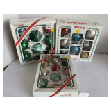 3 BOXES OF VINTAGE GLASS CHRISTMAS ORNAMENTS