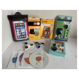 LOT TO INCLUDE NEW KODAK MINI CHARGER, NEW SELFIE CLIP, NEW LED BOOK LIGHT & MORE (BASKET NOT INCLUDED)