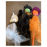 3 HALLOWEEN WINDSOCKS ON A STICK