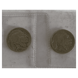 2 INDIAN HEAD BUFFALO NICKELS (1935 D, 1937D)
