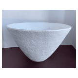 NEW WHITE TEXTURED RESIN 15" FLOWER POT