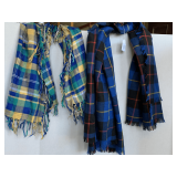 2 PLAID FRINGE SCARFS