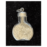 925 STERLING SILVER BOTTLE PENDANT WITH SILVER FLAKES