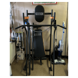 KOCODE POWER TOWER W/ BENCH PULL UP HOME GYM (CHECK OUT AT PREVIEW TO INSURE ALL PIECES ARE PRESENT)