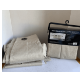 FOUR 74X84 BLACKOUT GROMMET TAUPE PANELS