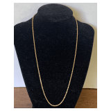 VINTAGE 14KT GOLD ROPE CHAIN 19" (APPROX 5.74 GRAMS)
